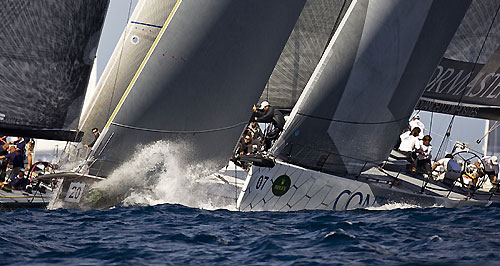 A Mini Maxi race start, during the Maxi Yacht Rolex Cup 2010. Photo copyright Rolex and Carlo Borlenghi.