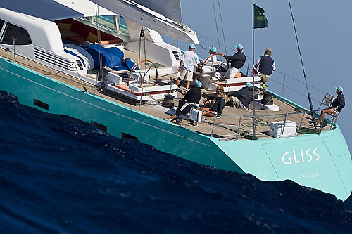 Marco Vogele's Gliss won the Supermaxi race on the fourth day, during the Maxi Yacht Rolex Cup 2010. Photo copyright Rolex and Carlo Borlenghi.