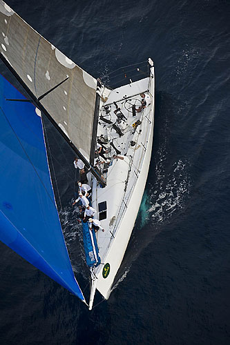 Bryon Ehrhart's TP52 Lucky, during the 31st Rolex Middle Sea Race. Photo copyright Rolex and Kurt Arrigo.