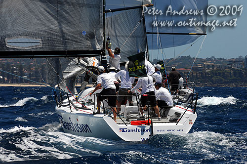 Guido Belgiorno-Nettis’ Farr 40 Transfusion, during the Rolex Trophy One Design Series in 2009. Photo copyright Peter Andrews, Outimage Australia.