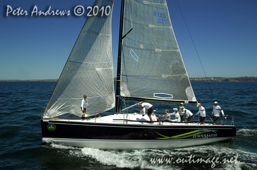 Martin and Lisa Hill's Estate Master (AUS), during the 2010 Rolex Trophy One Design Series, offshore Sydney. Photo copyright Peter Andrews, Outimage Australia.