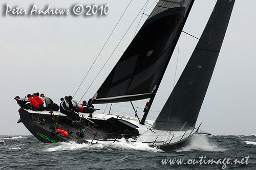 Marcus Blackmore’s TP52 Hooligan, during the 2010 Rolex Trophy Rating Series offshore Sydney Australia. Photo copyright Peter Andrews, Outimage Australia.