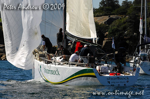 Tony Donnellan's Reichel Pugh 46 Shamrock, after the start of the Sydney Gold Coast Yacht Race 2009. Photo copyright Peter Andrews, Outimage Australia.