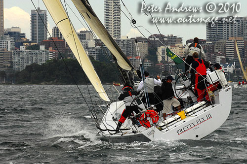 Colin Woods' Cookson 50, Pretty Fly II, ahead of the start of the Rolex Sydney Hobart 2010. Photo copyright Peter Andrews, Outimage Australia.