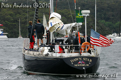 William N Hubbard's Baltic 46 Dawn Star from the United States, ahead of the start of the Rolex Sydney Hobart 2010. Photo copyright Peter Andrews, Outimage Australia.
