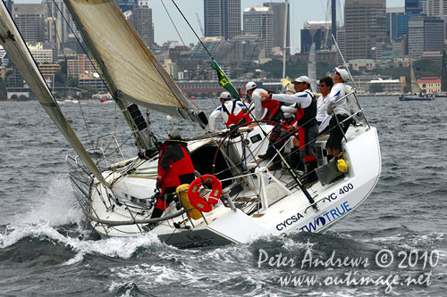 Overall winner of the 2009 Rolex Sydney Hobart, Andrew Saies' Beneteau First 40 Two Trew, ahead of the start of the Rolex Sydney Hobart 2010. Photo copyright Peter Andrews, Outimage Australia.