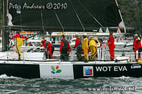 David Pescud's and Sailors with disABILITIES' new Nelson Maerk 52 Wot Eva, donated by Graeme Wood, ahead of the start of the Rolex Sydney Hobart 2010. Photo copyright Peter Andrews, Outimage Australia.