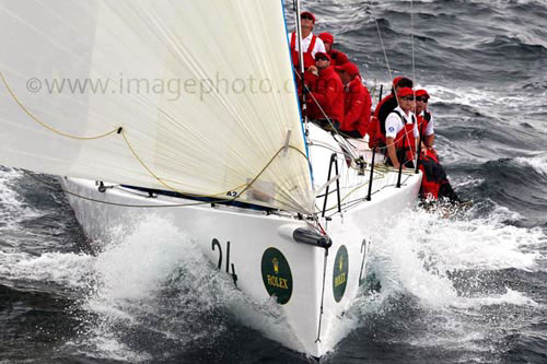 Nicholas Bartels' Cookson 50 Terra Firma, offshore Sydney after the start of the Rolex Sydney Hobart 2010. Photo copyright Howard Wright, IMAGE Professional Photography.