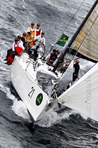 Sam Haynes'Rogers 46 Pirelli Celestial, offshore Sydney after the start of the Rolex Sydney Hobart 2010. Photo copyright Howard Wright, IMAGE Professional Photography.