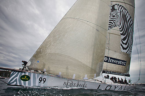 Sean Langman's Investec Loyal, just before the start of the Rolex Sydney Hobart 2010. Photo copyright Rolex and Daniel Forster.