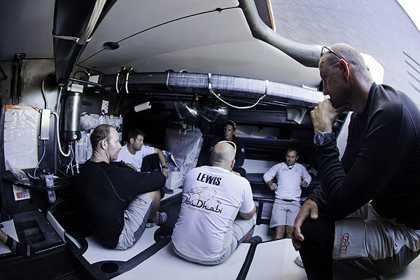 Skipper Ian Walker and the crew of Abu Dhabi Ocean Racing retire from leg 1 of the Volvo Ocean Race 2011-12, from Alicante, Spain to Cape Town, South Africa. Photo Nick Dana / Abu Dhabi Ocean Racing / Volvo Ocean Race.