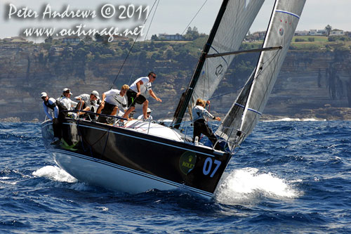 Martin and Lisa Hill's Estate Master (AUS), during day one of the Rolex Farr 40 World Championships 2011, Sydney Australia. Photo copyright Peter Andrews, Outimage Australia.