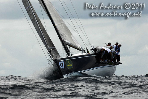 Martin and Lisa Hill's Estate Master, during day 1 of the Rolex Farr 40 World Championships 2011, Sydney Australia. Photo copyright Peter Andrews, Outimage Australia. 