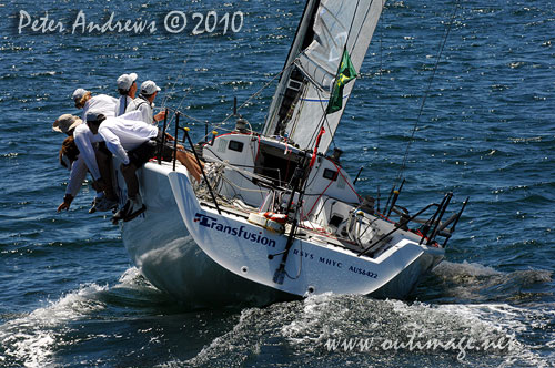 Guido Belgiorno-Nettis’ Transfusion, during the Rolex Trophy One Design Series 2010, offshore Sydney Australia. Photo copyright Peter Andrews, Outimage Australia.