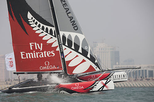 Emirates Team New Zealand, during the Extreme Sailing Series 2011, Qingdao, China. Photo copyright Lloyd Images.