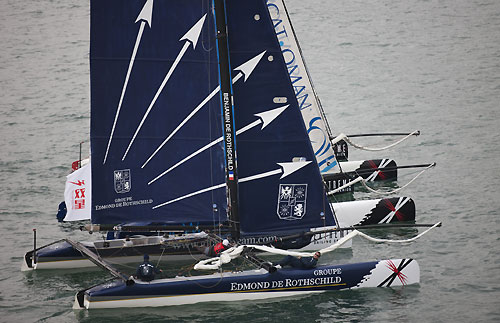 Groupe Edmond de Rothschild take 3rd in Qingdao, during the Extreme Sailing Series 2011, Qingdao, China. Photo copyright Lloyd Images.