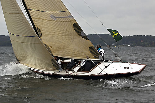 Thomas Kuhmann’s 6mR Mena (GER 30, 1946) from Munich, Germany, during the 2011 Rolex Baltic Week. Photo copyright Rolex and Daniel Forster.