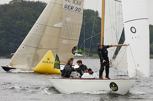 Andreas Krause's 6mR Sleipnir II (GER 17, 1935) from Kiel, Germany, winner of the Robbe & Berking Sterling Cup for the 6mR class, during the 2011 Rolex Baltic Week. Photo copyright Rolex and Daniel Forster.