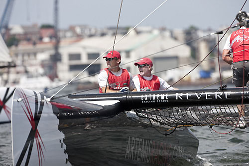 Artemis Racing, during the final day of Act 4 of the Extreme Sailing Series 2011, Boston, USA. Photo Copyright Lloyd Images.