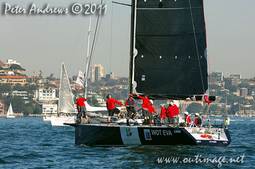The Sailors with disABILITIES Judel Vrolijk designe 52 ft Wot Eva, ahead of the start of the Audi Sydney Gold Coast 2011. Photo copyright Peter Andrews, Outimage Australia.
