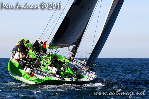 The 23 year old Elliott 56 Future Shock, after the start of the Audi Sydney Gold Coast 2011. Photo copyright Peter Andrews, Outimage Australia.