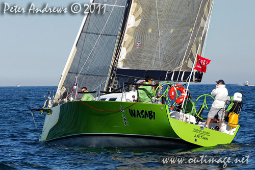 Bruce McKay's Sayer 12 Mod Wasabi, after the start of the Audi Sydney Gold Coast 2011. Photo copyright Peter Andrews, Outimage Australia.