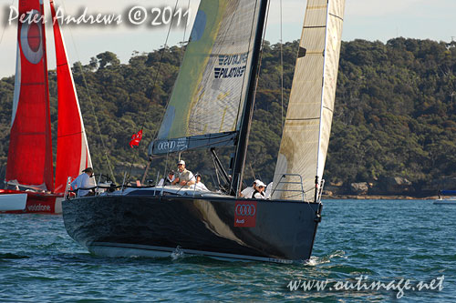 Stewart Lewis' Marten 49 Ocean Affinity, after the start of the Audi Sydney Gold Coast 2011. Photo copyright Peter Andrews, Outimage Australia.