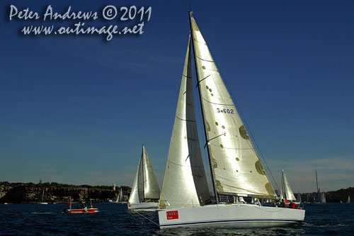 The Victorian Elliot 44CR Veloce, after the start of the Audi Sydney Gold Coast 2011. Photo copyright Peter Andrews, Outimage Australia.