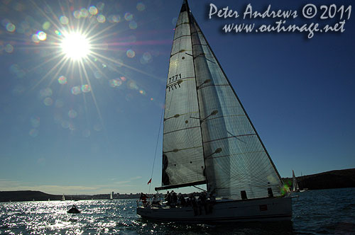 Paul Clitheroe's Beneteau 45 Balance, after the start of the Audi Sydney Gold Coast 2011. Photo copyright Peter Andrews, Outimage Australia.