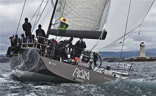Niklas Zennström's Rán (GBR) approaching the finish line, during the Rolex Fastnet Race 2011. Photo copyright Rolex and Carlo Borlenghi.