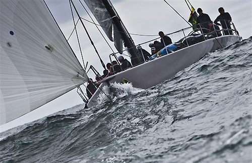 Niklas Zennstrm's Rn (GBR) racing to win her second back-to-back overall win in the 2011 Rolex Fastnet Race. Photo copyright Rolex and Carlo Borlenghi.