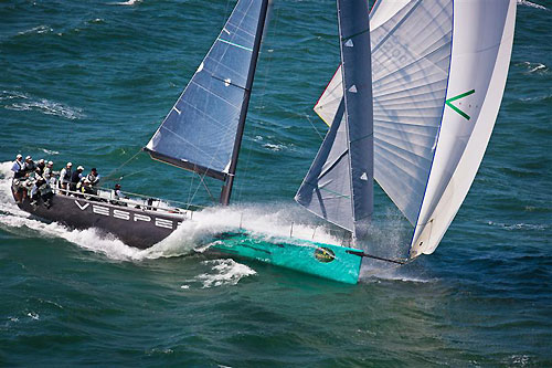 Jim Swartz's TP 52 Vesper, IRC A leader after 4 races completed on Day 2, during the Rolex Big Boat Series, San Francisco, California. Photo copyright Rolex and Daniel Forster.
