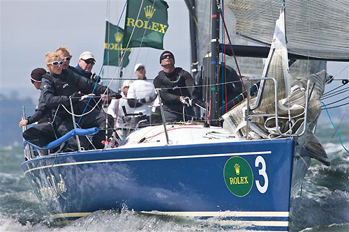 Jim Richardson's Barking Mad from Boston, Massachusetts, second in the Farr 30 Class in the Rolex Big Boat Series, San Francisco, California. Photo copyright Rolex and Daniel Forster.