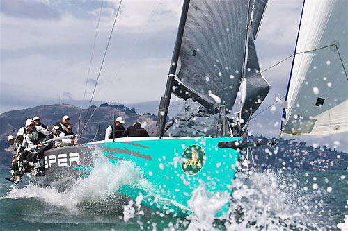 Jim Swartz's TP 52 Vesper from Park City, Utah was the winner in IRC A Class, in the Rolex Big Boat Series, San Francisco, California. Photo copyright Rolex and Daniel Forster.