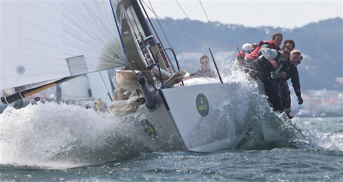 IRC C winner Andy Costello's J 125 Double Trouble from Point Richmond, California, in the Rolex Big Boat Series, San Francisco, California. Photo copyright Rolex and Daniel Forster.