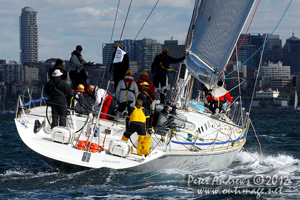 Jim Cooney's Jutson 79 Brindabella, ahead of the start of the Audi Sydney Gold Coast 2012. Photo copyright Peter Andrews, Outimage Australia.