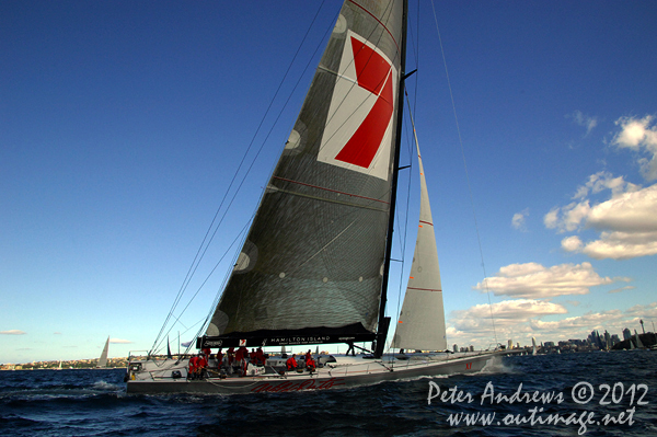Bob Oatley's Wild Oats XI, ahead of the start of the Audi Sydney Gold Coast 2012. Photo copyright Peter Andrews, Outimage Australia.
