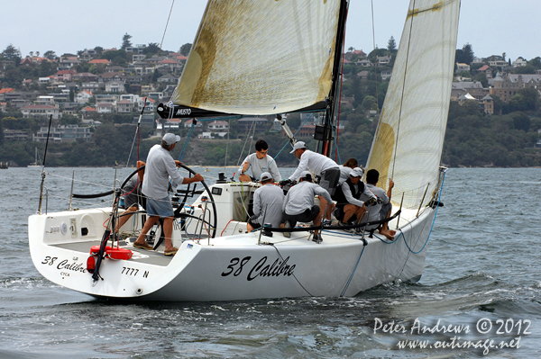 Bonus and Williams' Sydney 38, Calibre, during the CYCA Trophy One Design Series 2012. Photo copyright Peter Andrews, Outimage Australia 2012.