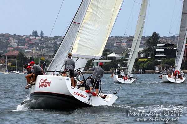 Alan and Tom Quick's Sydney 38 Outlaw, during the CYCA Trophy One Design Series 2012. Photo copyright Peter Andrews, Outimage Australia 2012.