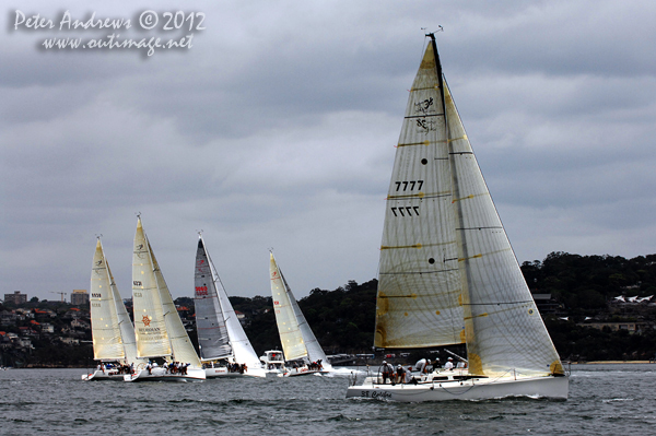 Bonus and Williams' Sydney 38, Calibre, during the CYCA Trophy One Design Series 2012. Photo copyright Peter Andrews, Outimage Australia 2012.