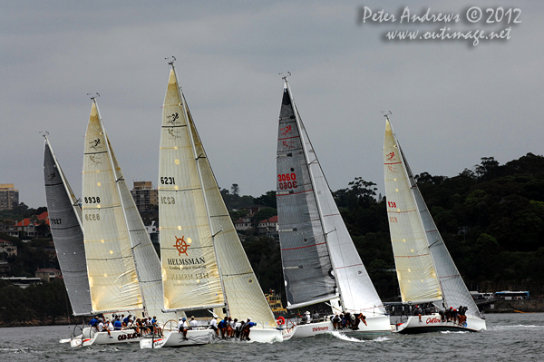The Sydney 38 fleet, during the CYCA Trophy One Design Series 2012. Photo copyright Peter Andrews, Outimage Australia 2012.