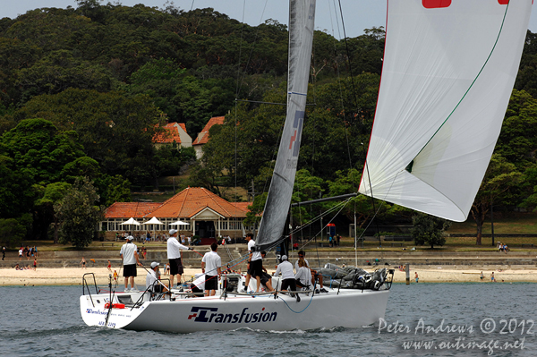 Guido Belgiomo-Nettis' Farr 40 Transfusion, during the CYCA Trophy One Design Series 2012. Photo copyright Peter Andrews, Outimage Australia 2012.