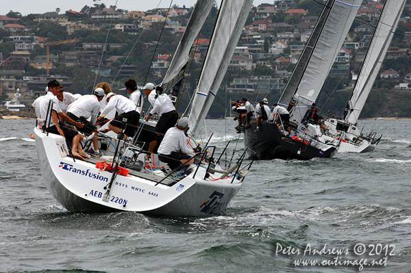 Guido Belgiomo-Nettis' Farr 40 Transfusion, during the CYCA Trophy One Design Series 2012. Photo copyright Peter Andrews, Outimage Australia 2012.
