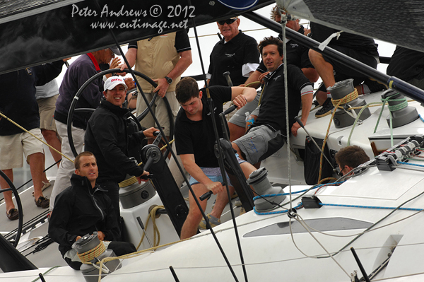 On board Vanguard on Sydney Harbour during the Big Boat Challenge 2012. Photo copyright Peter Andrews, Outimage Australia 2012.