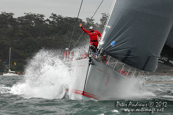 Wild Oats XI on Sydney Harbour during the Big Boat Challenge 2012. Photo copyright Peter Andrews, Outimage Australia 2012.