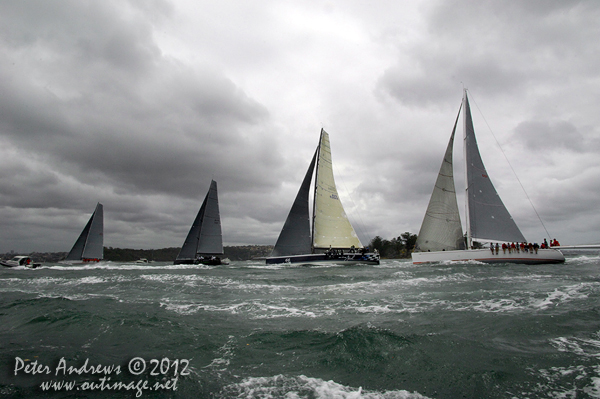 On Sydney Harbour for the Big Boat Challenge 2012. Photo copyright Peter Andrews, Outimage Australia 2012.