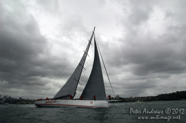 Wild Oats XI on Sydney Harbour for the Big Boat Challenge 2012. Photo copyright Peter Andrews, Outimage Australia 2012.