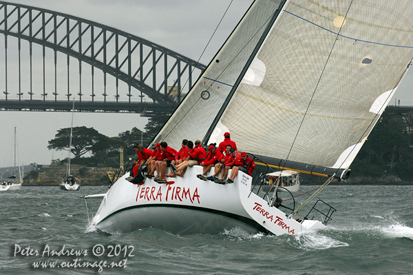 Terra Firma on Sydney Harbour for the Big Boat Challenge 2012. Photo copyright Peter Andrews, Outimage Australia 2012.