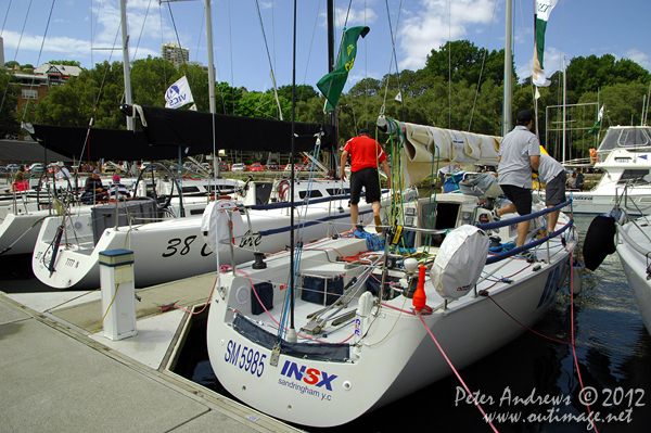 Dockside at the Cruising Yacht Club of Australia ahead of the start of the 2012 Sydney Hobart Yacht Race. Photo copyright Peter Andrews, Outimage Australia.