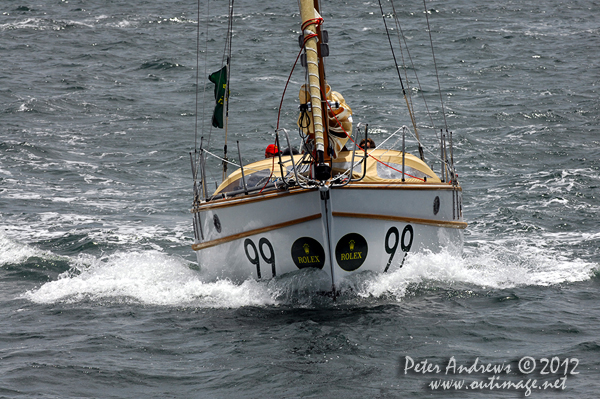 Sean Langman's 9.1 metre gaff-rigged Ranger, Maluka of Kermandie, on Sydney Harbour ahead of the start of the 2012 Sydney Hobart Yacht Race. Photo copyright Peter Andrews, Outimage Australia.